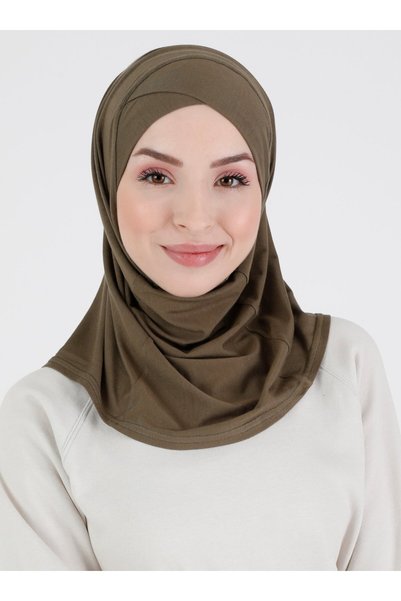 ec ecardin Hanfendy Atletik Cross Sport Hijab Bonetă - Kaki - ( ST044 ), ( ID 7804426 )