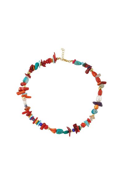 CHARMLUCKY Coral Mix Necklace