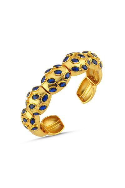 CHARMLUCKY Antique Oval Stone Bracelet