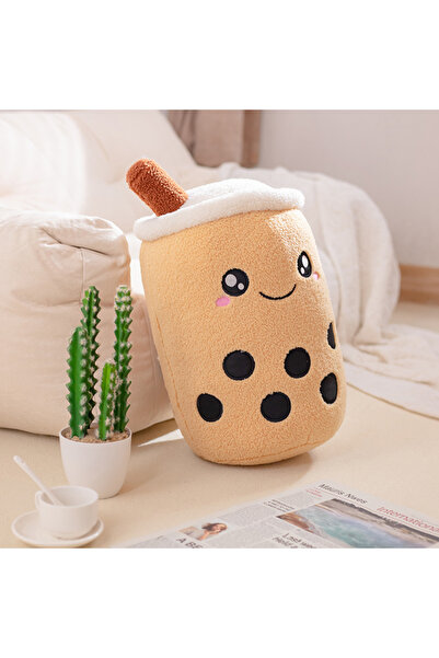 Choice حوالي 23 سم دمية دب مستديرة بنية اللون من سلسلة Kawaii Boba Fruit Bubb...