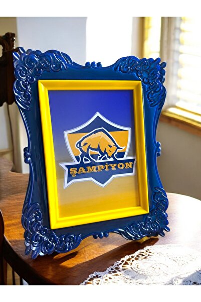 Bee's Knees FENERBAHÇE SARI-LACİVERT ÇERÇEVE 15x21 Ayaklı-Ayaksız Kullanım Du...