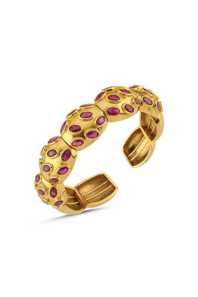 CHARMLUCKY Antique Oval Stone Bracelet
