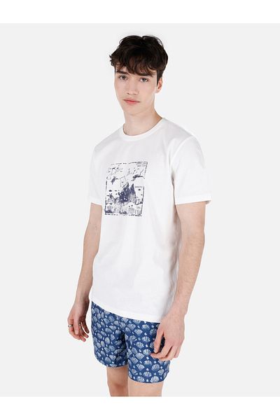 Colin's Tricou alb pentru bărbați - mâneci