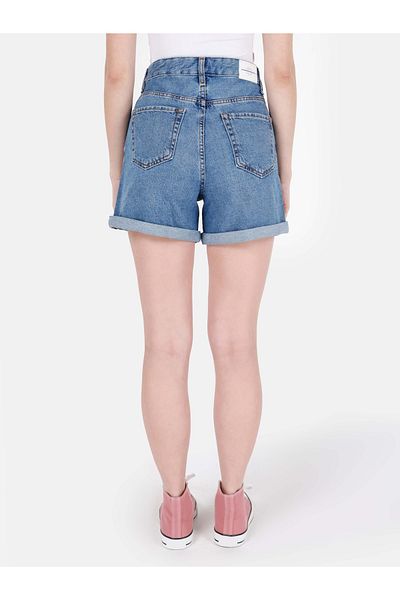 Colin's Pantaloni scurți de jeans albaștri Mom Fit cu talie înaltă