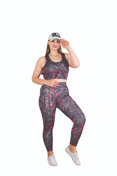 makkash مجموعة رياضية قصيرة من Curve مقاس كبير للياقة البدنية