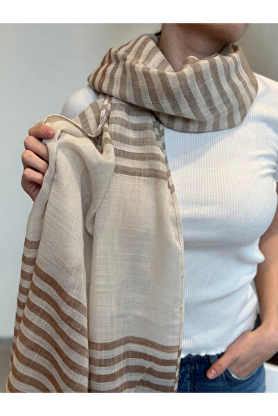 novon Vintage Cozy Linen Design Premium Linen Shawl 190 X 90 cm