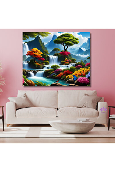 LİLYHOBBYLAND Sayılarla Boyama Renkli Baskılı Hobi Seti (Çerçeveli) 80x100 cm...