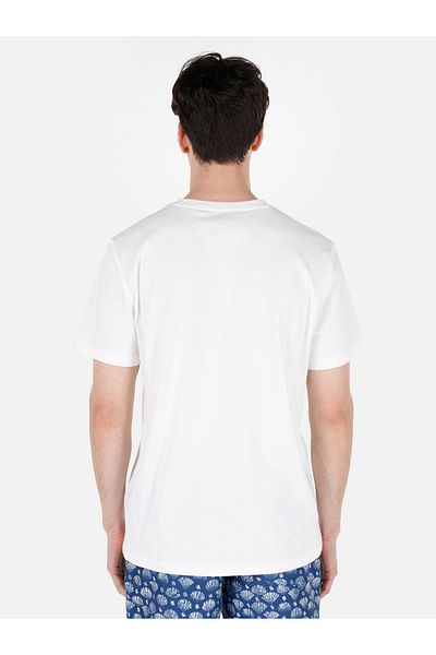 Colin's Tricou alb pentru bărbați - mâneci
