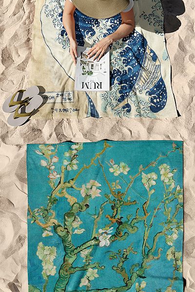 Herarosa Artworks Special Beach Towel for Couples - 75cm X 150cm (2 Towels)