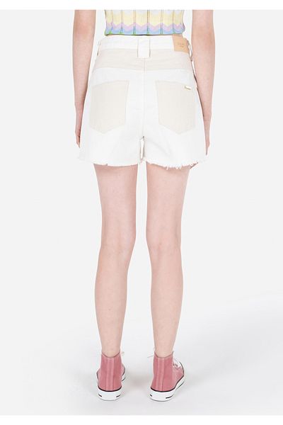 Colin's Pantaloni scurți de jeans de damă albi cu talie înaltă