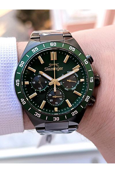Slazenger Steel Cord & Men Wrist Watch & Functions 10 Atm Inner Dial