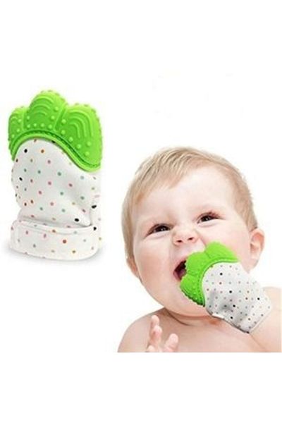 Generic Green baby teething gloves