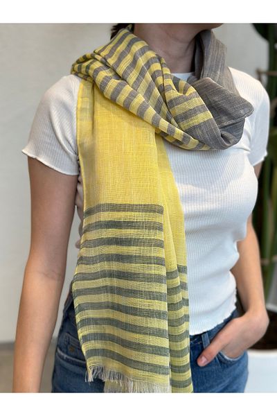 novon Vintage Cozy Linen Design Premium Linen Shawl 190 X 90 cm
