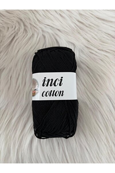CEYBAG İnci Cotton Iplik  Siyah (punch, Amigurumi, Çanta ) 100 Gram- 250 Metre