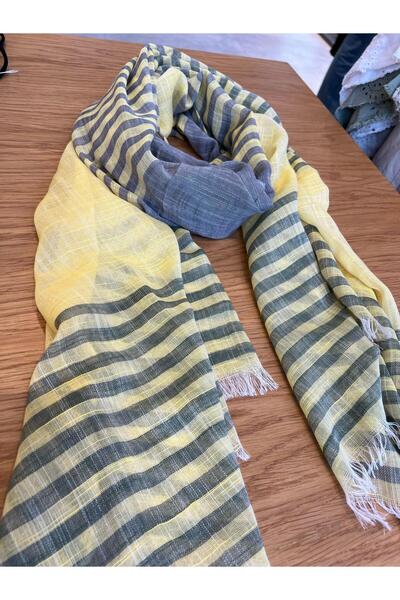 novon Vintage Cozy Linen Design Premium Linen Shawl 190 X 90 cm