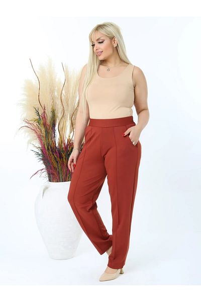 MODA High Waist Pocketed Flexible Plus Size Mira Pants