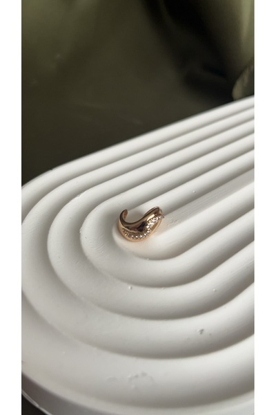 XUPING JEWELRY Üzeri Zirkon taşlı geometrik rose renkli kıkırdak küpe