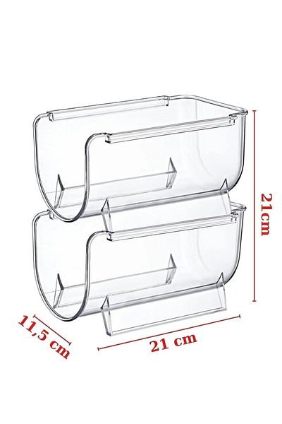 BRAVES Layer Stackable Bottle Organizer Shelf Refrigerator Organizer Organizer Bottle Rack 4 Pieces