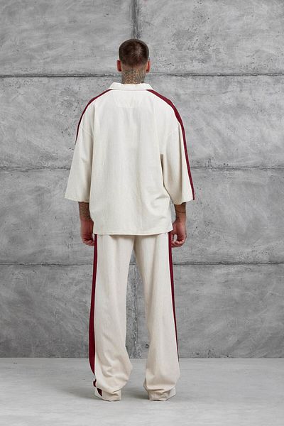 NOMARC Μπεζ μπλουζάκι με γιακά Fakirkol Oversize