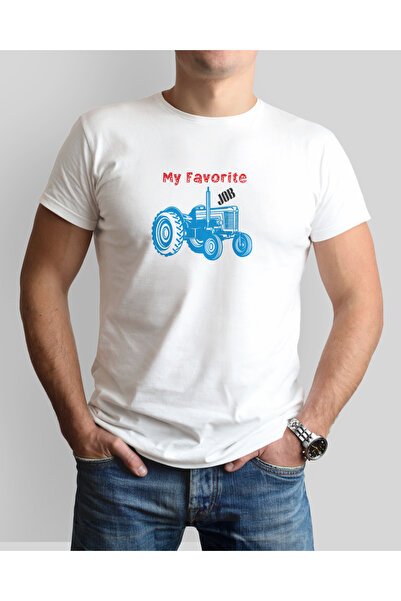 MODA Farmer Themed Printed Crew Neck T-Shirt - Premium-Tc3002