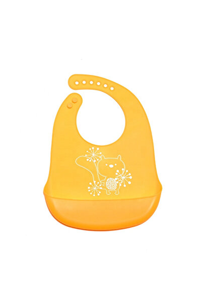Generic Waterproof Silicone Baby Bib - Orange
