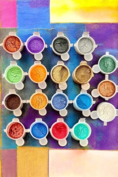 se7enhome Epoksi Reçine 19 Adet Sedef Toz Pigment Seti Epoksi Boya/ Mum Boyası, Reçine Boya