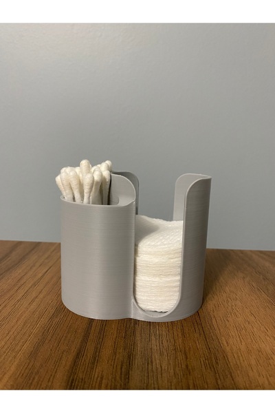 3DBU Makeup Cotton and Ear Cotton Organizer - Gray