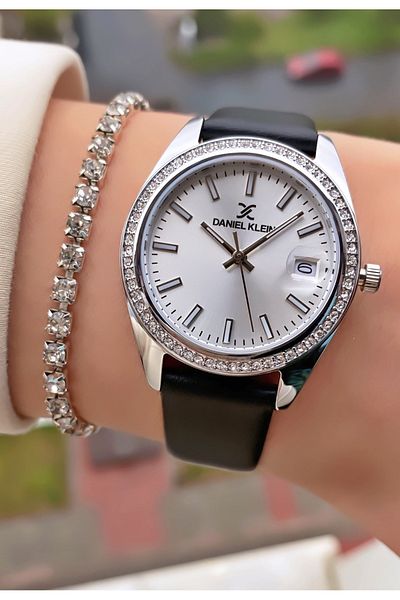 Daniel Klein Black Waterproof Women's Wristwatch - Bracelet Gift