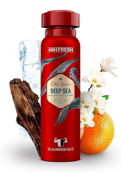 Old Spice Deep Sea Deodorant Body Spray for Men 150ml X 2