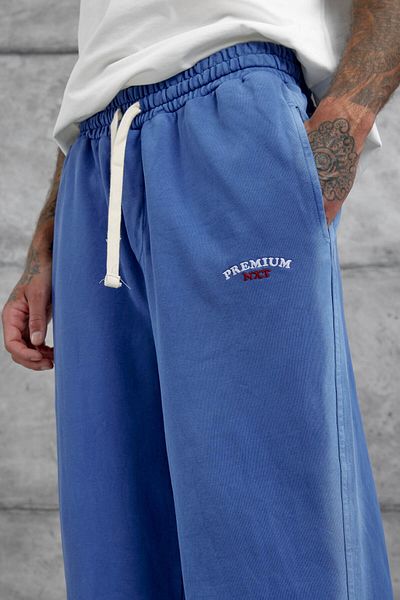 NOMARC Pantaloni de trening largi, lavabili, cu picior elastic albastru