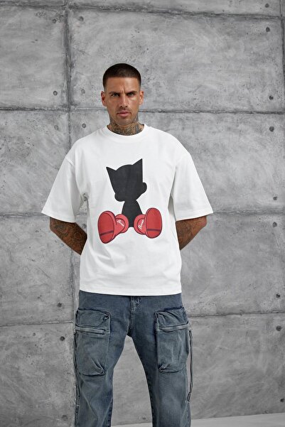 NOMARC Ανδρικό μπλουζάκι με στάμπα με λευκή φιγούρα