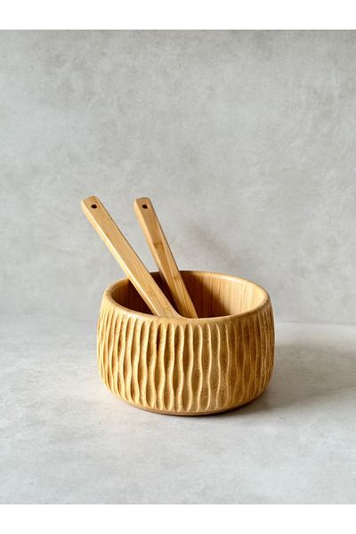 Dekorzdükkan Salad Bowl Bamboo (17 cm)