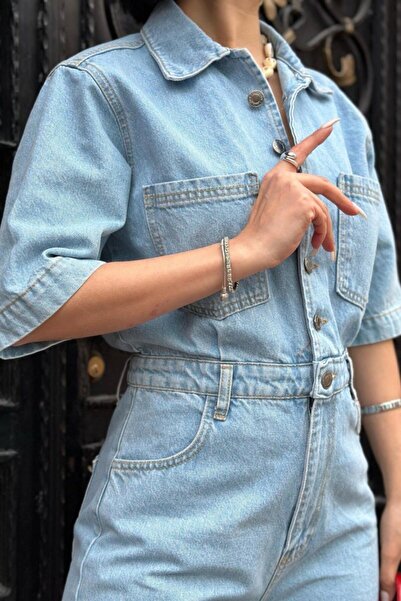 Butik Tiana Blue Denim Jumpsuit