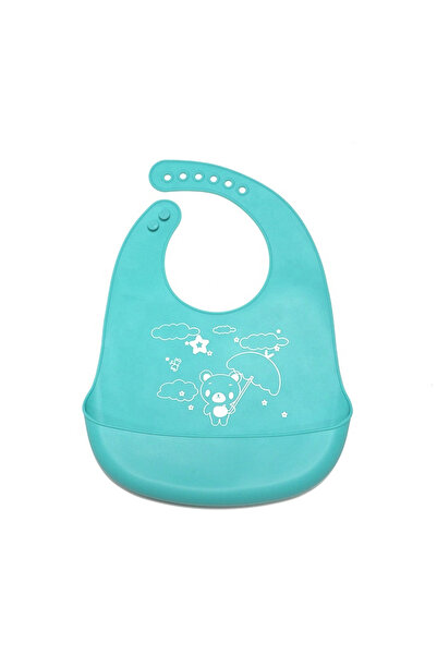 Generic مريلة أطفال من السيليكون المقاوم للماء - أزرق