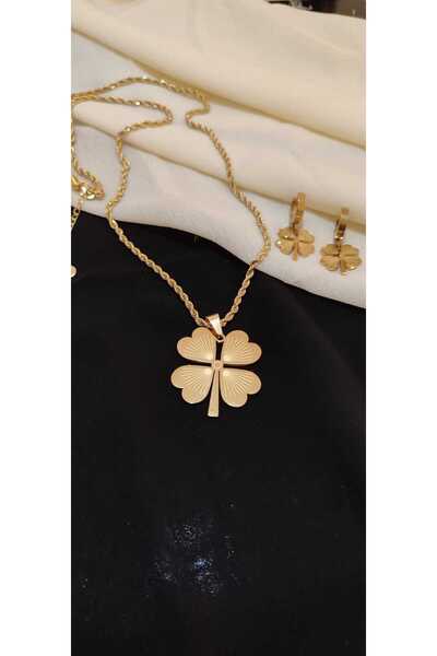 MAY AKSESUAR VE TAKI YONCA ÇELİK KOLYE KÜPE