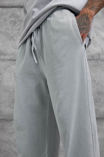 NOMARC Γκρι Washed Basic Baggy αθλητική φόρμα