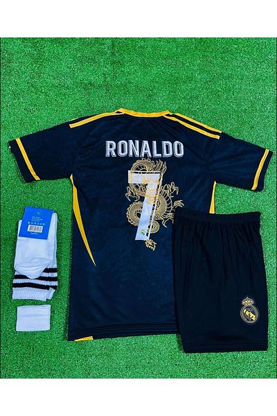 Armageddon Cristiano Ronaldo 2024/25 Season Kids Form 4-Piece Set (Silver-Black)