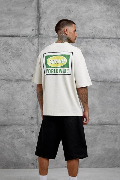 NOMARC Κρέμα μάρκας Worldwide Oversize Tshirt