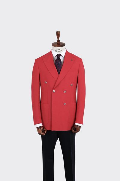 Kadir Büyükkaya Men's Double Breasted Jacket-Kax5230S