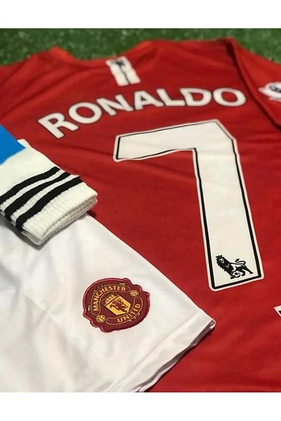 Armageddon Cristiano Ronaldo Kids Jersey Manchester Unitedd Moscow 2008 Set of 4 (Short-Red)