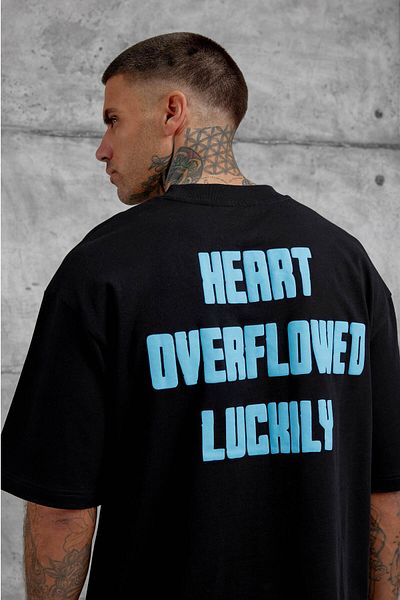 NOMARC Μπλουζάκι μεγάλου μεγέθους με στάμπα Black Heart