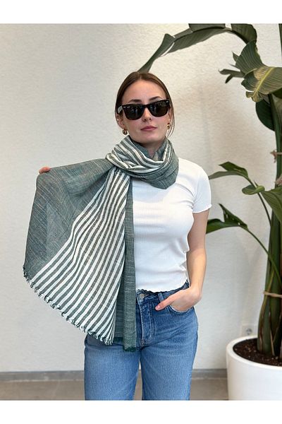 novon Sienna Design Linen Premium 100% Linen Shawl