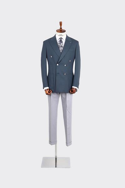 Kadir Büyükkaya Men's Double Breasted Jacket-Kax5230S