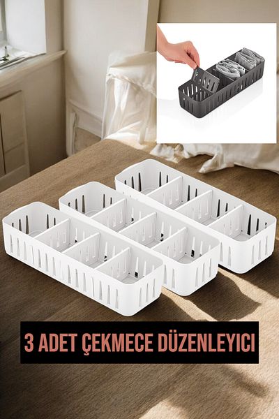 MUF HOME 3 ΤΕΜ. Ρυθμιζόμενος οργανωτής 4 ματιών Πολλαπλών χρήσεων Εσωτερική οργάνωση ντουλαπιών Συρταριέρα οργάνωσης