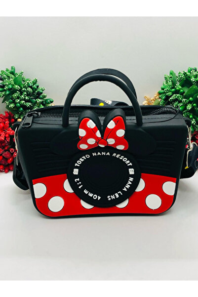 İnDerin Mickey ve Minnie Mouse Figürlü Yumuşak Cüzdan Askılı Çanta