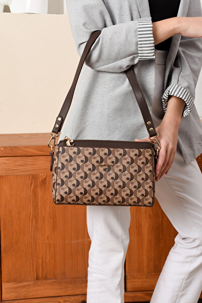 Cacharel Women's Shoulder and Shoulder Bag Monogram Fabric