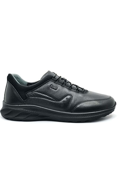 Forelli Nerton Genuine Leather Orthopedic Comfort Men's Casual Shoes Black