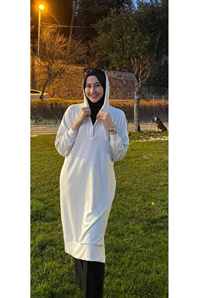 Modayakamoz Eyesof Women's Long Sleeve Hooded Open Collar Modal Dress