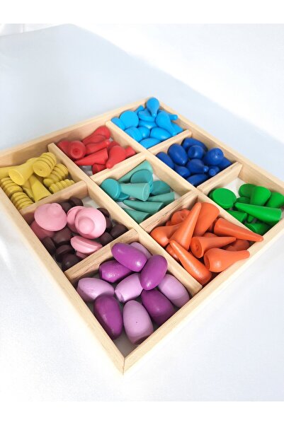 ROOT WODEN TOYS Ahşap Oyuncak Waldorf Mandala Motif Blokları