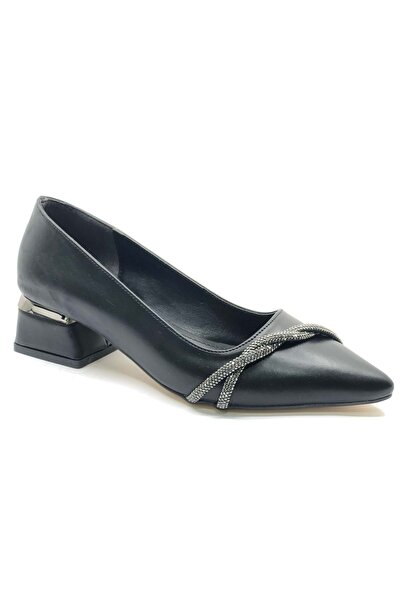Kocamanlar Ayakkabı Moonlight Stripe Twist Stone Detailed Short Heeled Women'...
